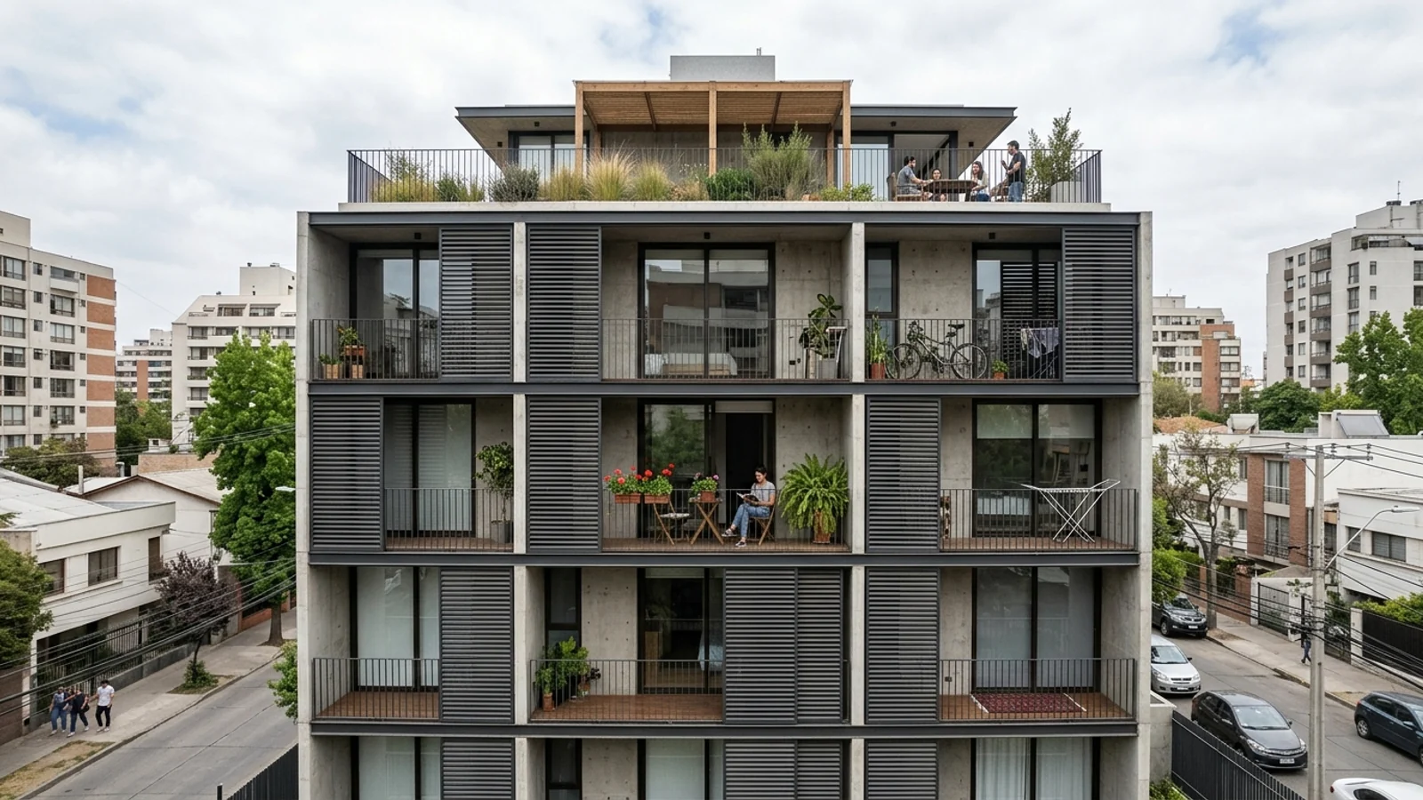 Balcones Integrados: La Identidad Sutil de la Vivienda Colectiva Contemporánea