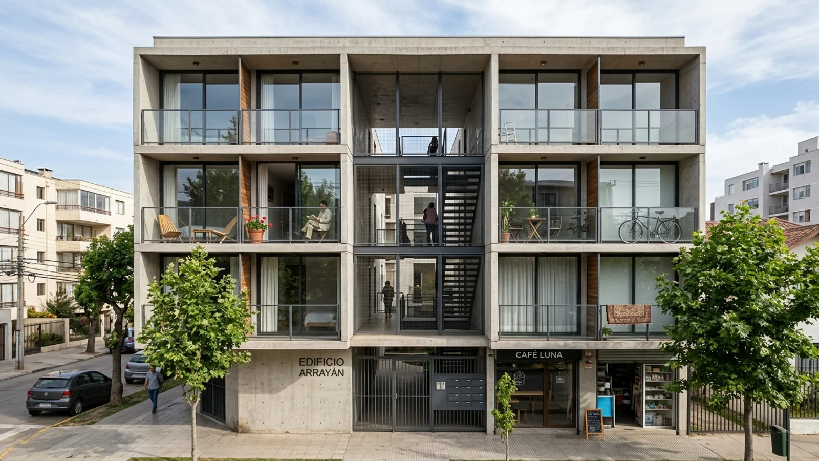 La Encrucijada del Espacio Exterior en la Vivienda Intermedia: ¿Balcones o Pasillos?